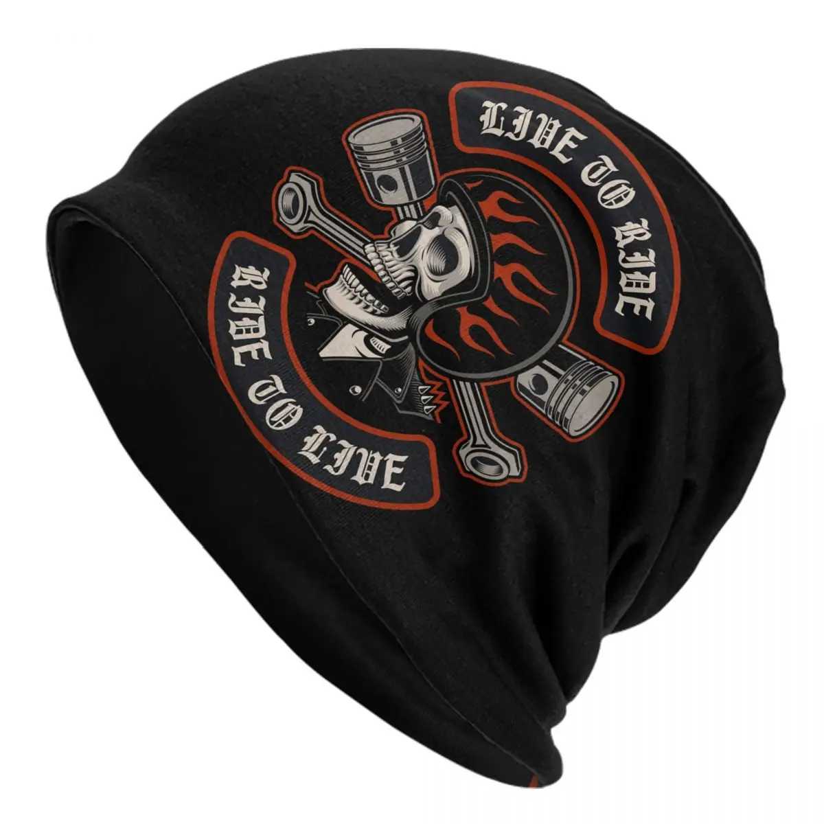 Custom Biker Motorcycle Skull Skullies Beanies Caps Winter Warm Knitting Hat Men Women Rockabilly Bonnet Hats Outdoor Ski Cap