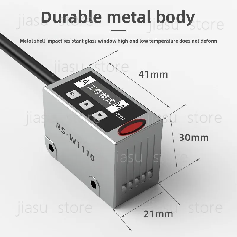 Small High Accuracy Laser Displacement Sensor Digital Display Distance Measuring Transducer RS485