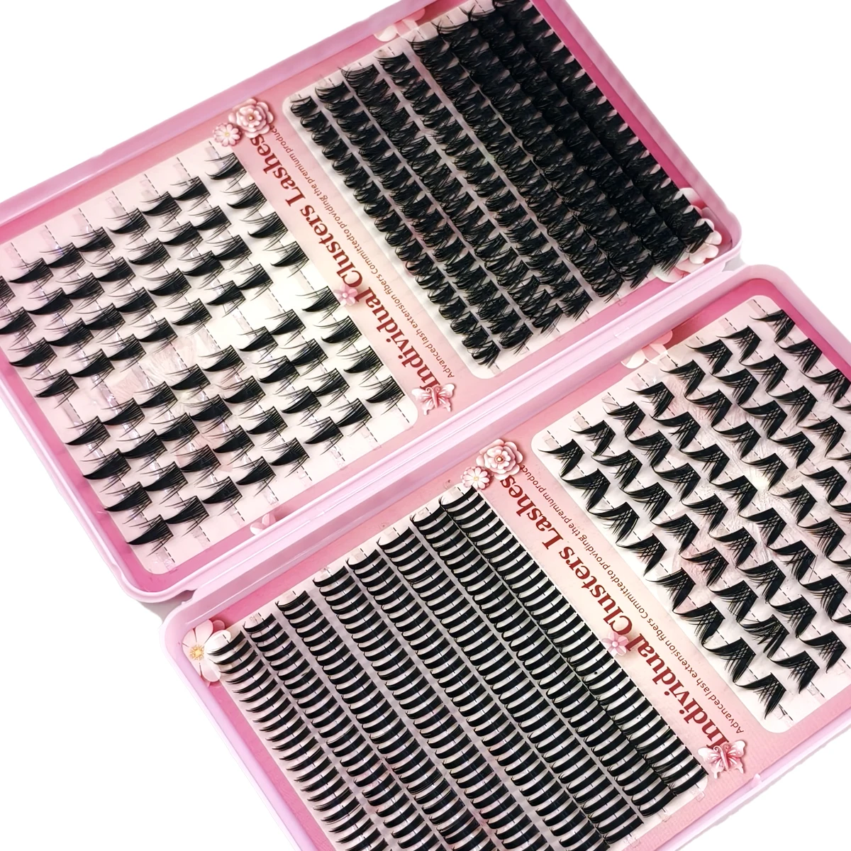 Neue 32-reihige 512 Cluster Mix Wimpern, Natürlicher Manga-Look, DIY-Set für Wimpernverlängerung, Wiederverwendbare Natürliche Wimpern – Detail 13