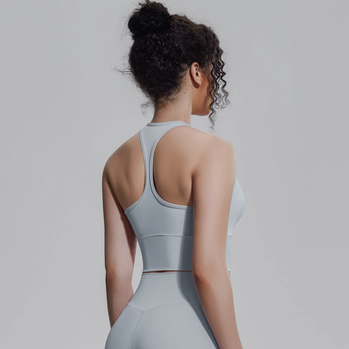 Rooftrellen Damen Fitness Yoga Sport-Top Sexy Rückenfreies I-förmiges Top Einfarbig Sommer Workout Gym-Kleidung Yoga-Top – Detail 29