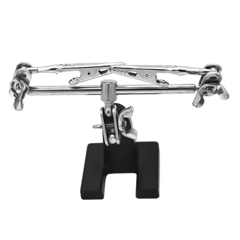 Adjustable Third Hand Soldering Tool Desk Clamp Welding With 2 Alligator Clips Soldering Stand Soldering Repair Tool