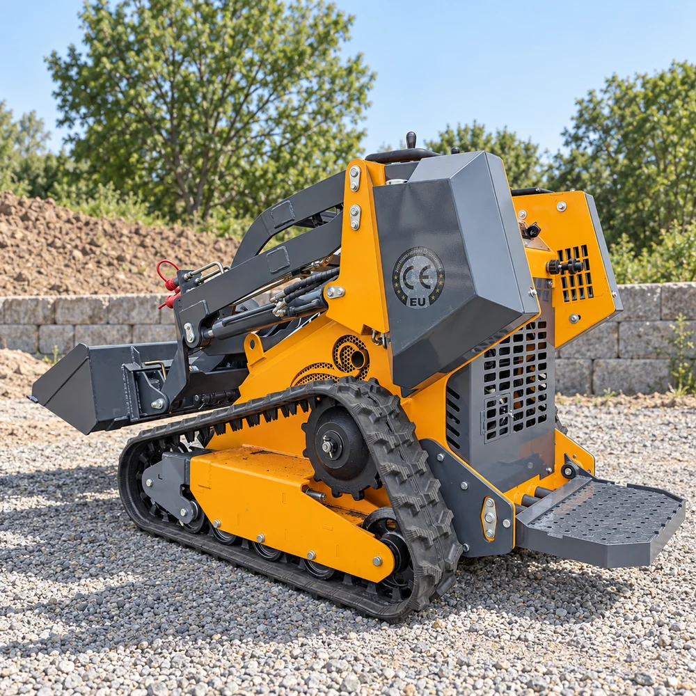 NMT60 Mini Track Loader 0.08m3 Bucket Hydraulic Skid Steer Machine for Soil Gravel Debris Handling and Site Cleanup view 2