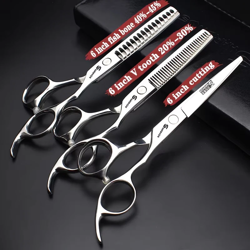 Professionelle japanische Friseurscheren zum Schneiden und Ausdünnen, 6 Zoll/6,5 Zoll/7 Zoll/7,5 Zoll, scharfe Haarschneidescheren für Friseure