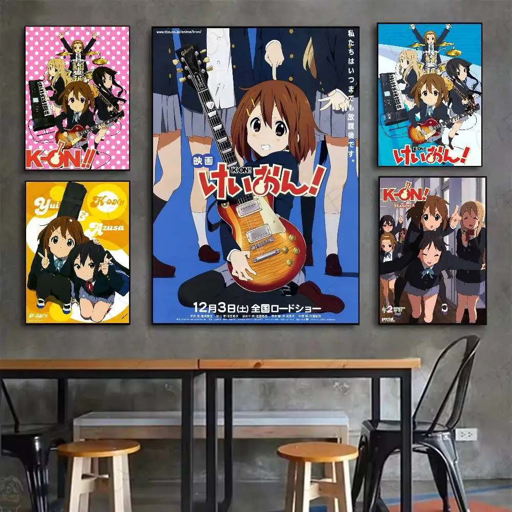 Anime Kawaii Girl K-On Cute Poster HD art sticky wall waterproof home living room bedroom bar aesthetic decoration