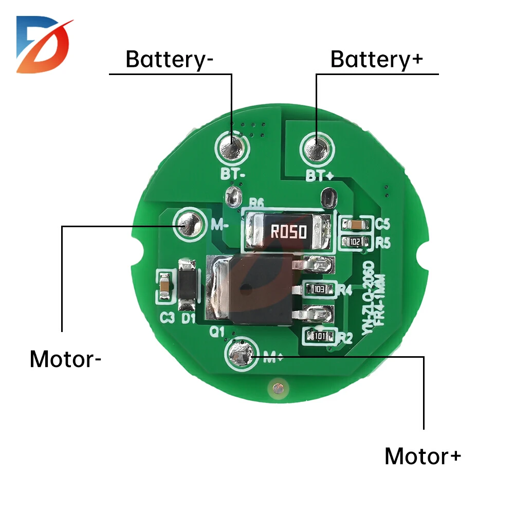 5-20W small motor circuit board DC 3-6V DC motor driver board Small electric drill DIY accessories Type C interface