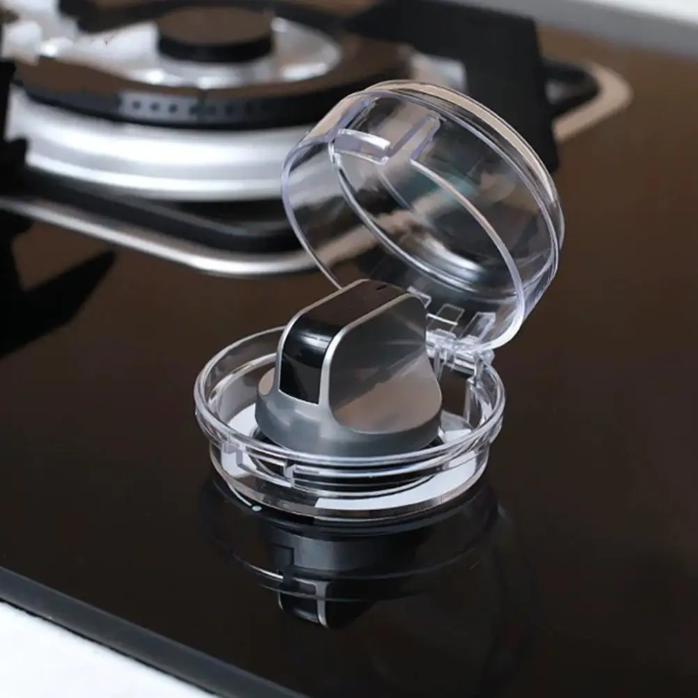 Baby Proof Gas Stove Knob Covers Child Safety Lock Heat Resistant Oven Range Switch Guard Clear Kitchen Protector