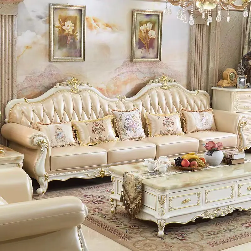 أرائك غرفة المعيشة الفاخرة العصرية المصممة من الجلد الطبيعي أريكة فردية صالة مقطعية أثاث فريد للأطفال #2