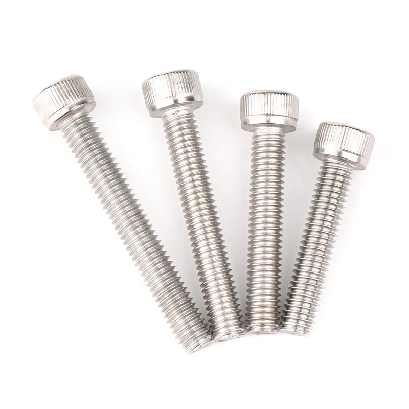 Anti-Rust 304 Stainless Steel Ultra Thin Low Head Hexagon Socket Bolts, Extra Long Extension Allen Screws M6~M12