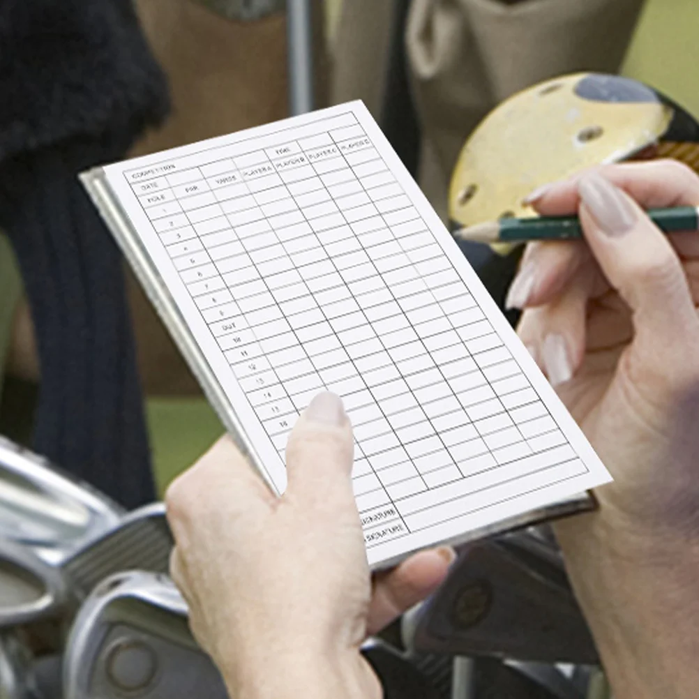 5 قطعة بطاقات نقاط الجولف المغلفة ورقة المحمولة سجل بطاقات للمنافسة الرياضية في الهواء الطلق النتيجة ورقة الكتابة السلسة على المدى الطويل