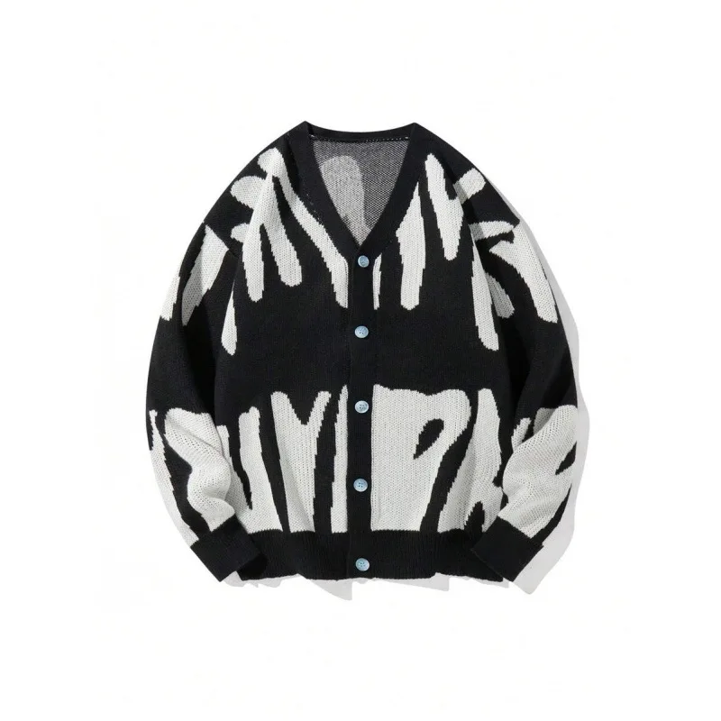 

V-Neck Knitted Cardigan Open Front Sweater Spring 2026 Fashion Embroidered Design Non-Shrinking Fabric Women's Wear