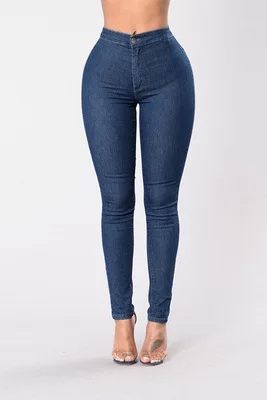 

Jeans for Female Autumn New Fashion Solid Color High Waist Slim Hip Sexy Pencil Pants