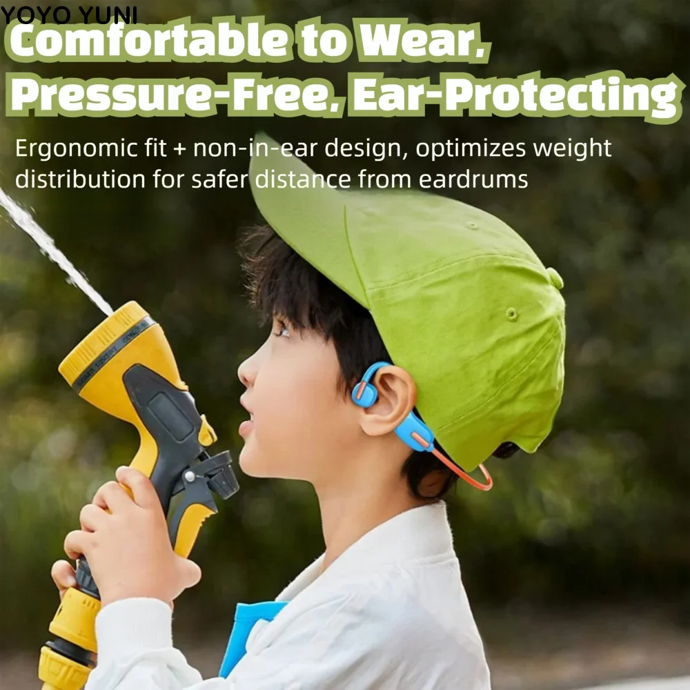 

Hands-free Kids Bluetooth Headphones Earbuds Built-in 8GB Bluetooth Sports Earphone Adjustable IPX5 Waterproof