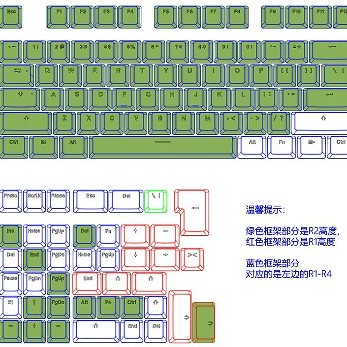 OEM height key cap ABS material OPQmini opaque small column keyboard keycaps suitable for 75% layout 68 key position supplement