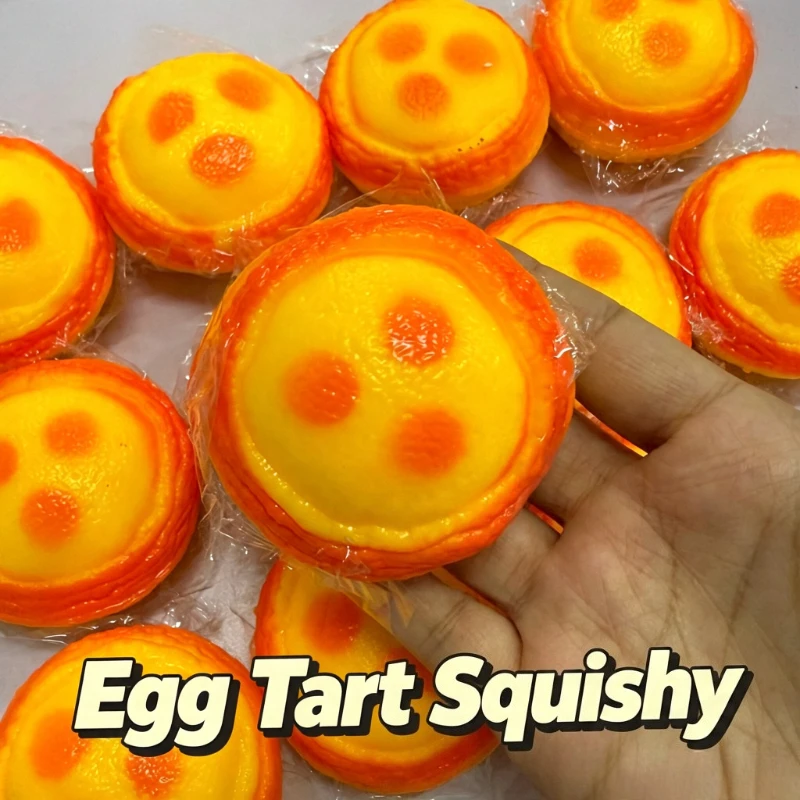 Handgemachter Quetschball Knuspriger Eierkuchen-Stressball Formbarer Quetschball ASMR Sensorisches Anti-Stress Fidget-Spielzeug