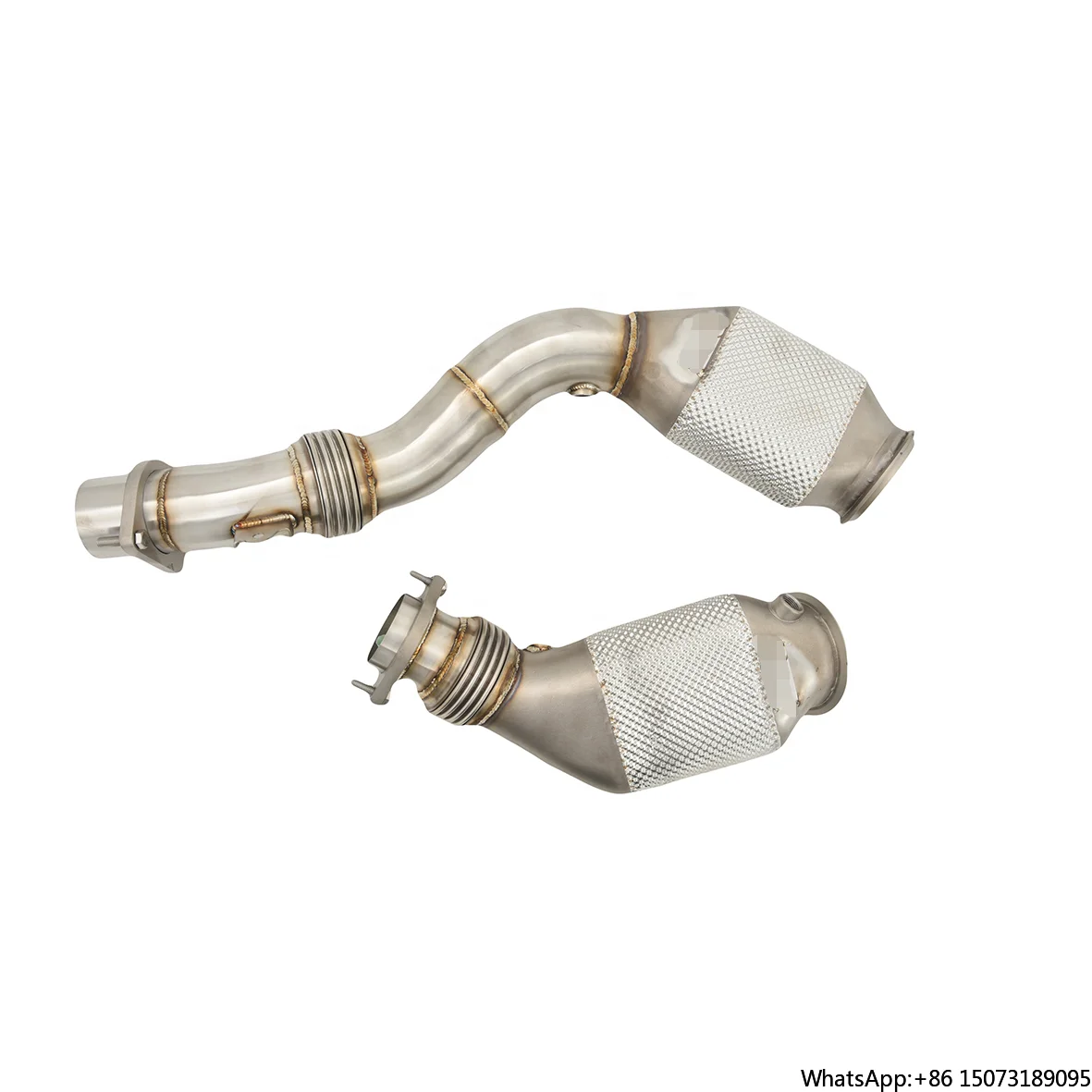 Performance Exhaust Downpipe Header with Catalytic Converters for F82 M4 Heat Shield