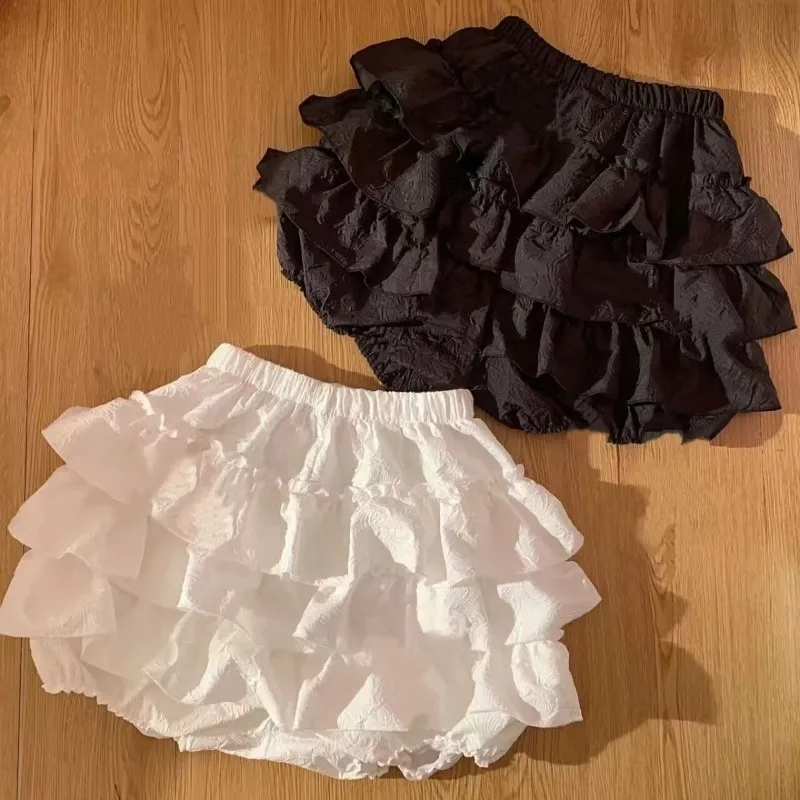 Skirts Women Kawaii Japan Style Summer Ball Gown Faldas Mujer Lovely Preppy Schoolgirls Fashion Solid All-match Y2k Streetwear