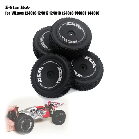 RC Car Wheels Orginal Tires for WLtoys 124016 124017 124019 124018 144001 144010 Remote Control Car Upgrade Parts Rubber Tyre