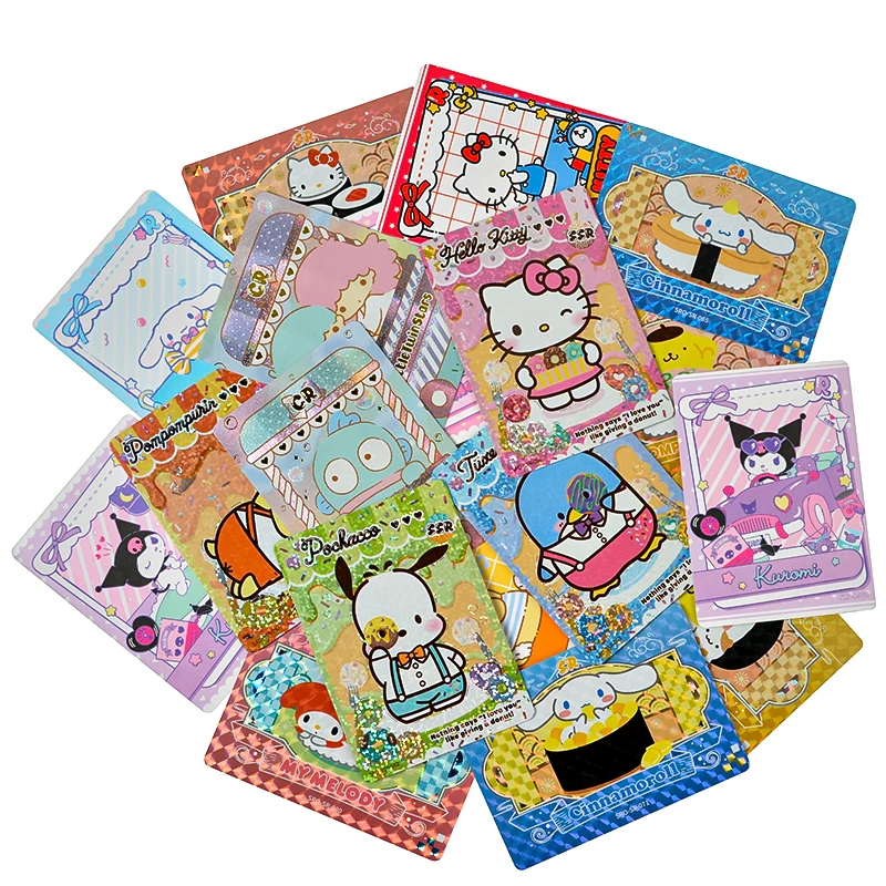KABAO Original Sanrio Kuromi Hello Kitty My Melody Shining Collectible Card Game Trading Card Toys For Girl's Birthday Gift