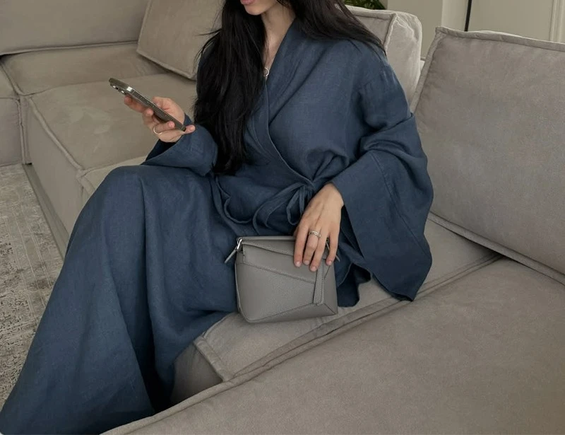 

Women's Clothing 2025 Summer New Lazy Style Lace Up Cardigan Jacket High Waisted Skirt Casual Set