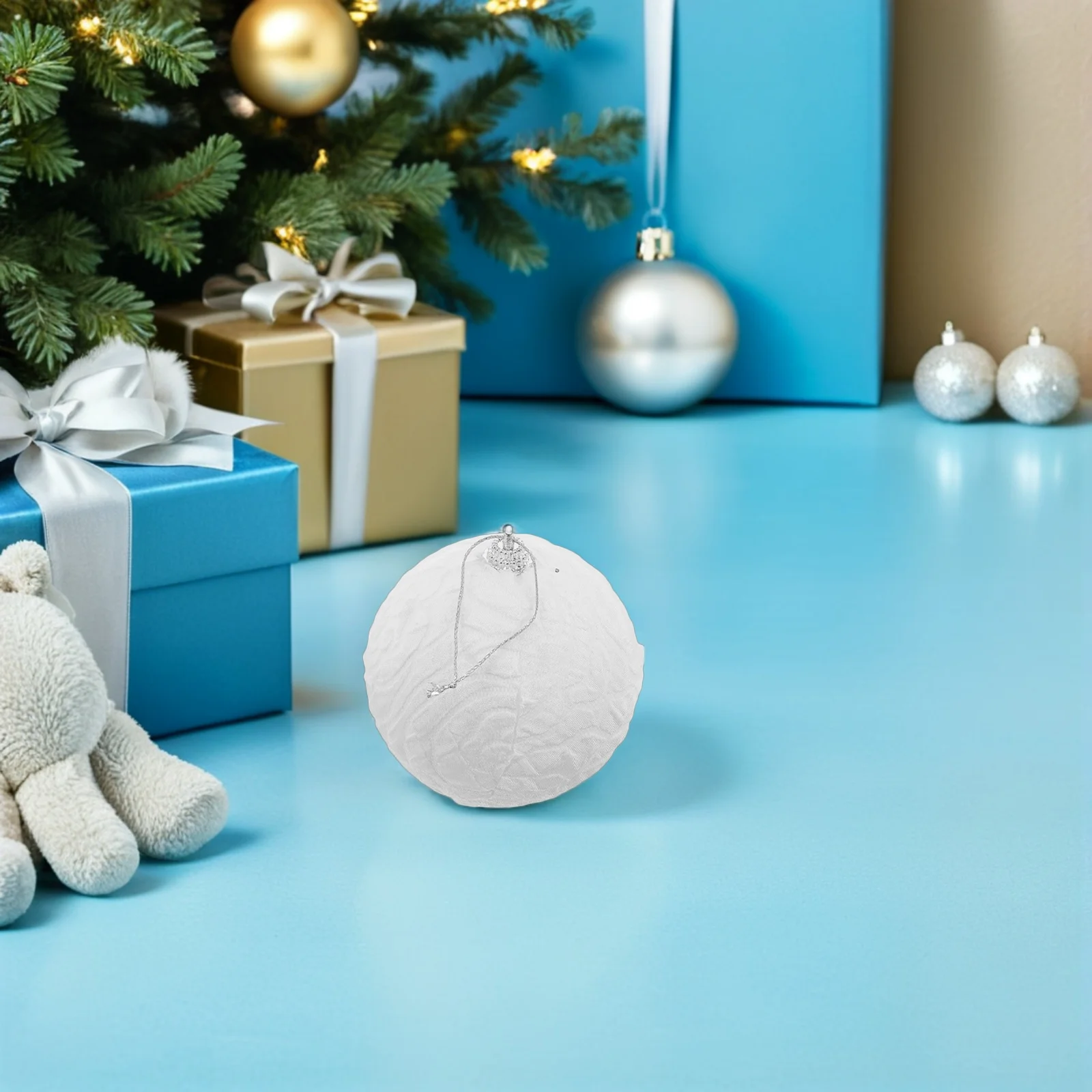 

Festive Flocked Baubles 12 Pcs Ornaments Shatterproof Holiday Tree Decor Ball Xmas Hanging Party Decoration Set