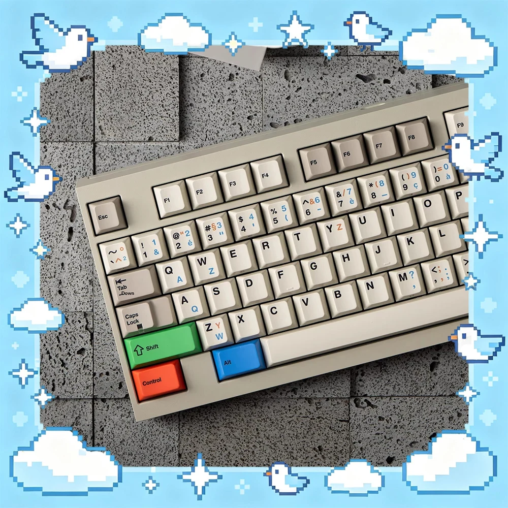 PBTfans Doppelganger Multilingual PC Keycaps Sublimation Retro Keyboard Keycaps Pbt Original Factory For PC Accessories Gifts