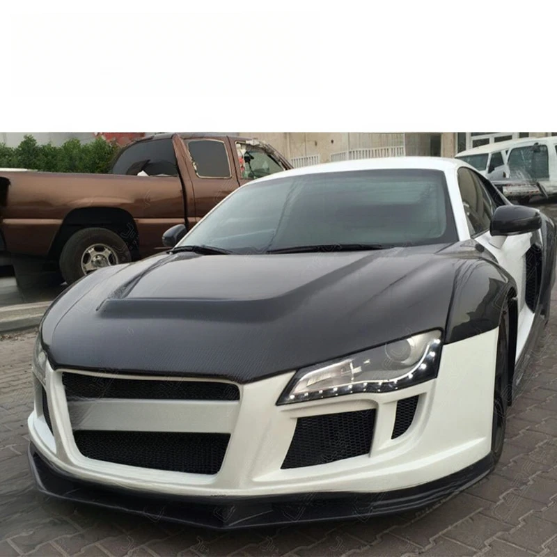 2008-2016 R8 Lightweight Genuine Carbon Fiber Hood Matte Black Waterproof