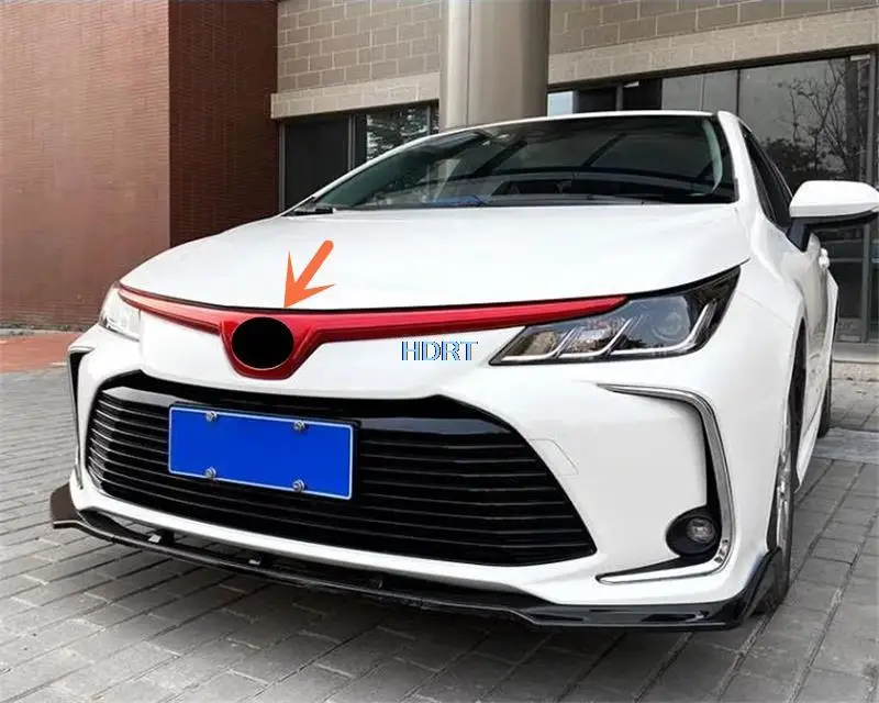 

Car Style Protector Decoration Exterior Accessories Middle Net Moulding Frame Front Grill Cover Strip For Toyota Corolla 2019 +