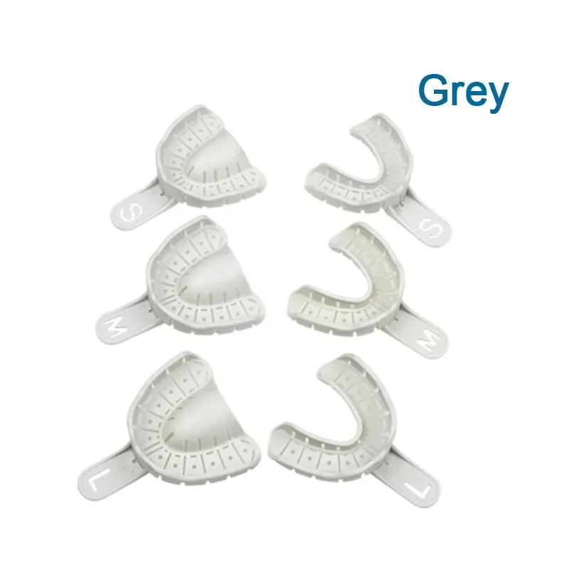 

6pcs Dental Impression Trays Plastic Trays Dentist Supplies Dental Materials Dental Supply for Oral Tools