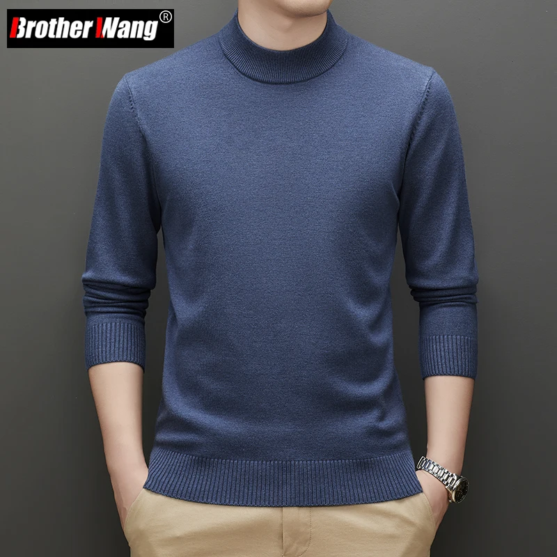 

Autumn Winter Men's Thick Turtleneck Sweater 2022 Classic Fashion Casual Warm Pullover Warm Knit Sweater Male Brand Clothes