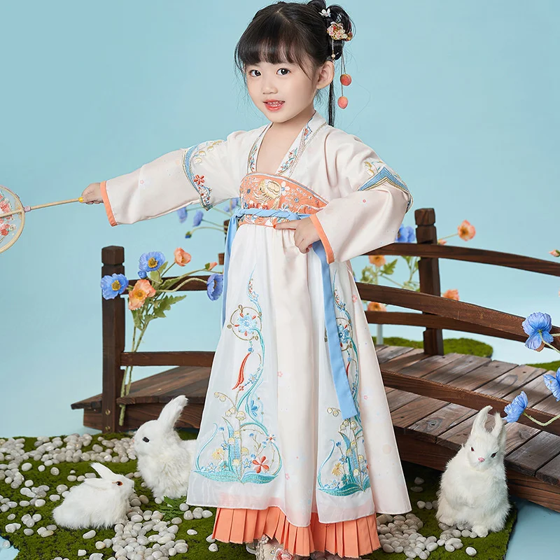 

Brand children's Hanfu new style antique girl Ru skirt spring and autumn style dress children's ancient princess skirt