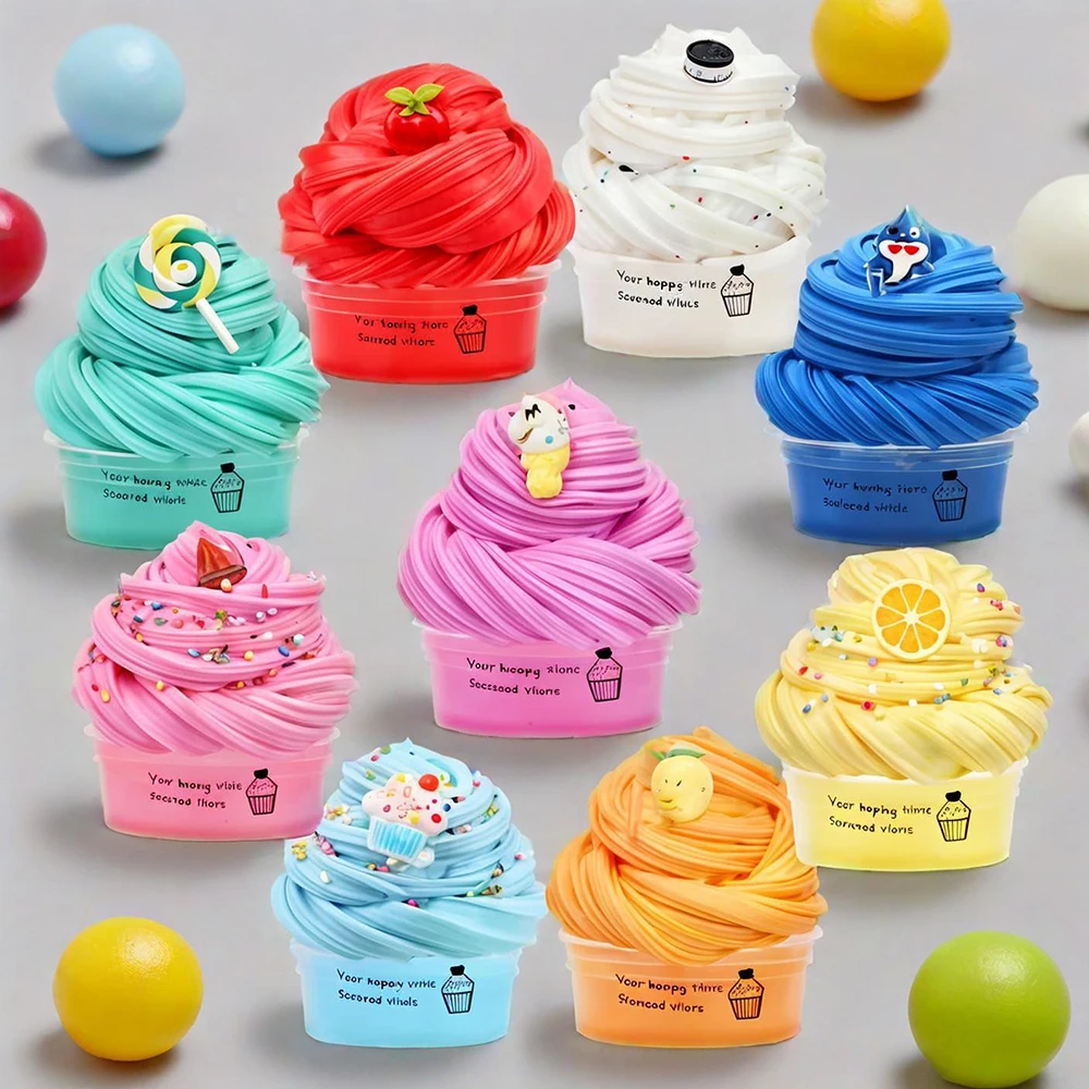 Mantequilla Slime esponjosa Slimes plastilina hacer juguete para niños masilla Caracol juguete niños crema de Baba nube plastilina regalos juguetes para niños