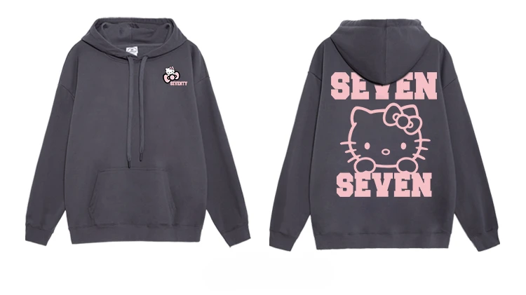 American style cute Hello Kitty Cartoon Anime periphery Men\'s and women\'s hoodies Spring and Autumn Couple\'s clothing hoodie