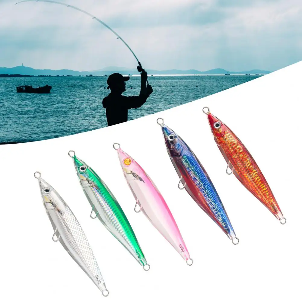 Luminous Fishing Bait Metal Hard Lure Streamlined Design Bright Color Realistic Looking Fishing Lure Artificial Bait