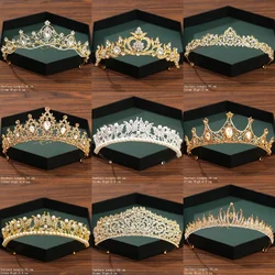 Silver Gold Color Crown And Tiara Wedding Hair Accessories For Women Crown Bridal Crystal Rhinestone Diadema Tiaras Bride Crowns