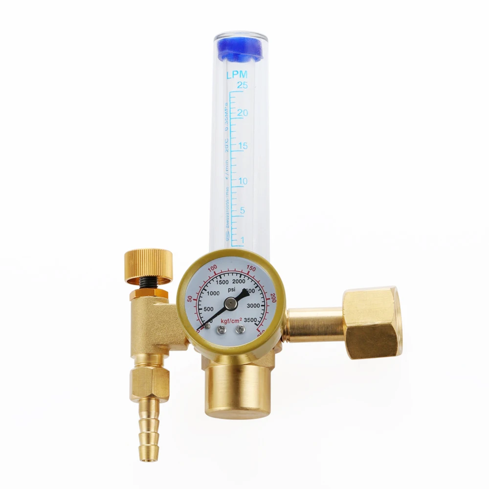 Safe Stable Argon Regulator G5/8"0-25Mpa CO2 Mig Tig Flow Meter Gas Regulators Flowmeter Welding Weld Gauge Pressure Reducer