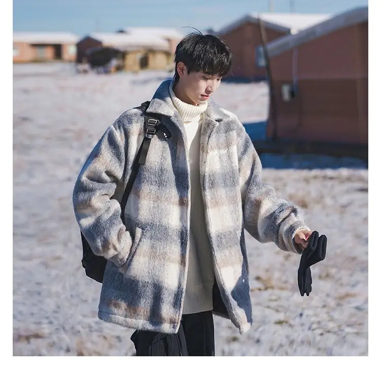 

Мужская куртка из шерстяной смеси больших размеров, стеганая, на молнии, осенняя, в стиле ретро, для активного отдыха, объемная, классическая, повседневная, удобная