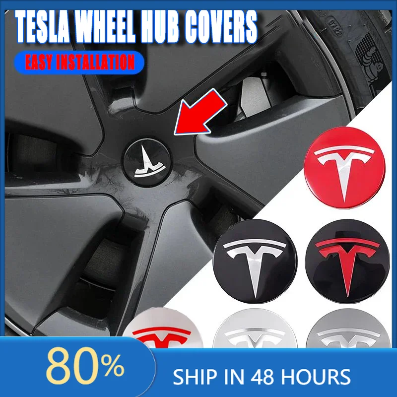 

Автомобильные наклейки 4 шт., 56 мм GR, спортивные колпаки центральной ступицы колес - Tesla Model 3/Y/X/S, крышка с эмблемой, прочные автомобильные аксессуары из АБС-пластика"