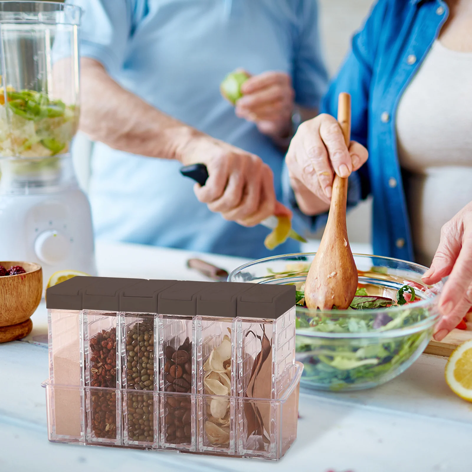 

1Set Small Condiment Containers Easy to Distinguish Spices for Bbq Travel Seasoning Bottles Condiment Containers with Lids