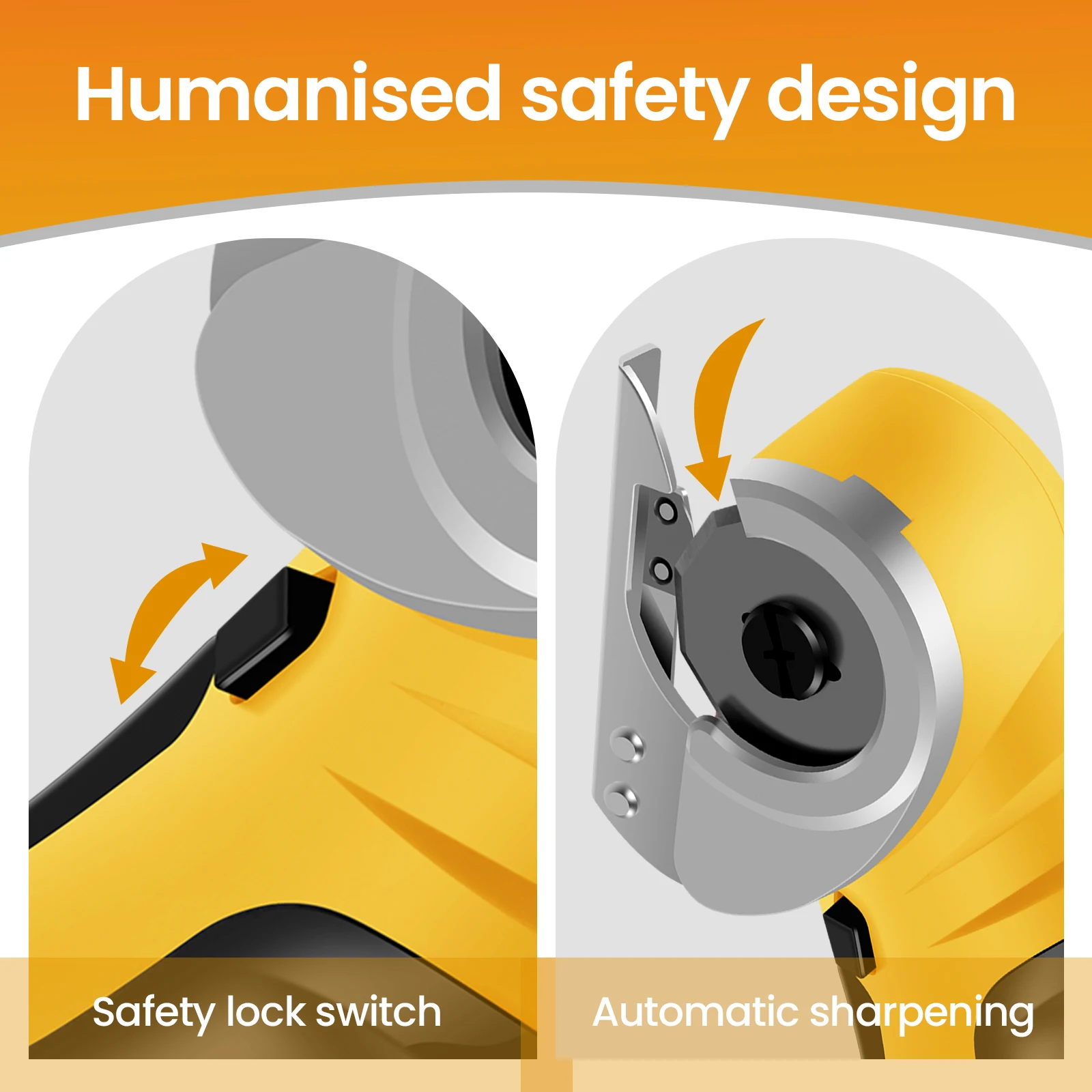 Cordless Electric Scissors Cardboard Cutter Tool Rechargeable Rotary Cardboard Cutter with Safety Lock Switch for Fabric Leather