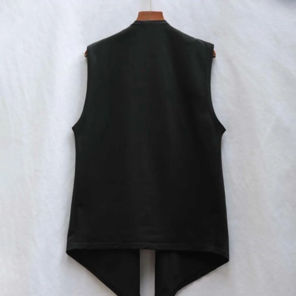 Y2k Cape Luar Gelap Unisex Fashion Musim Panas Streetwear Fashion Outdoor Klub Malam Remaja Selendang Polos Rompi Rompi Unisex 2025 Baru