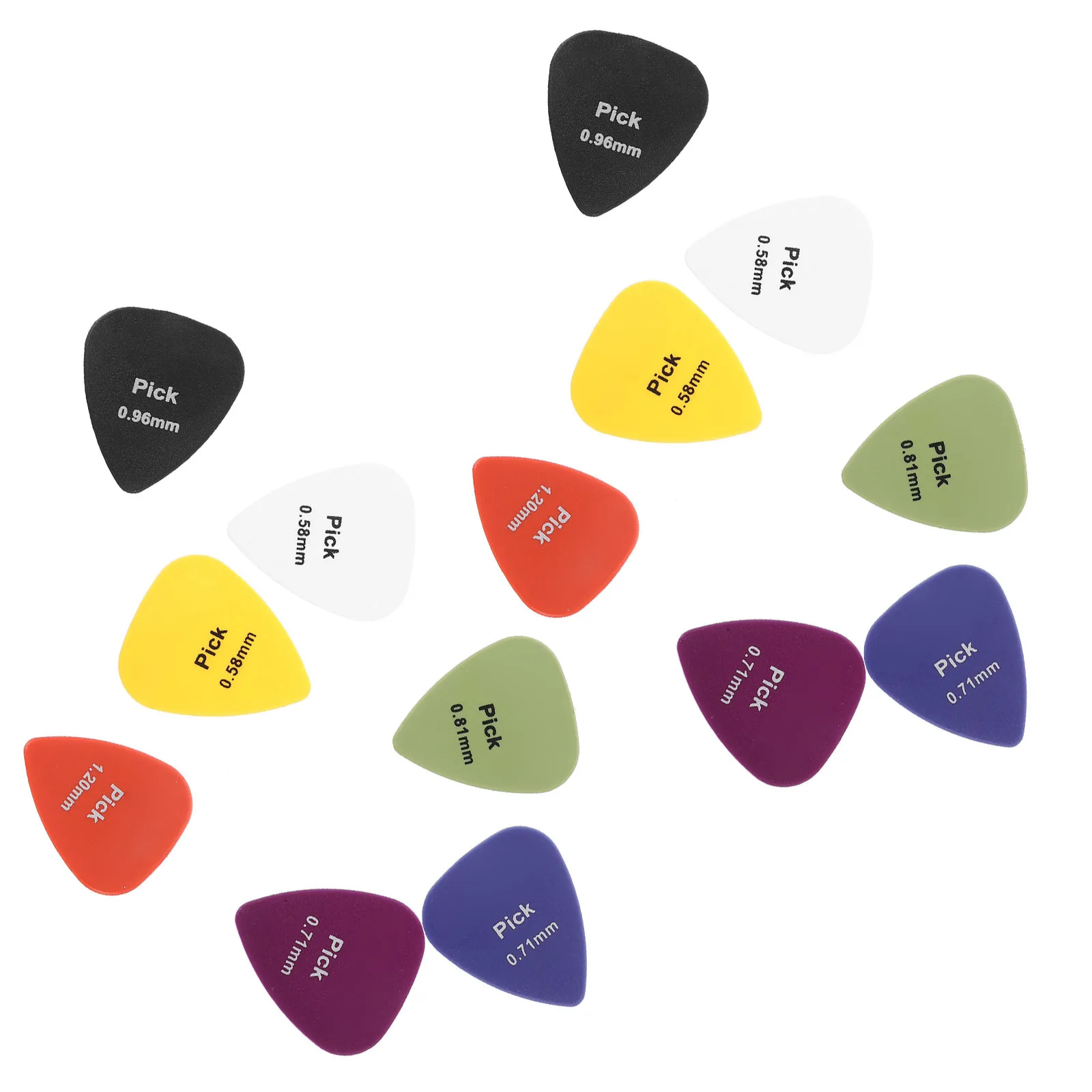 

50pcs Guitar Picks Kit Thick Electric Acoustic Bass Folk String Instruments Durable Lightweight Music Accessories Variety Pack