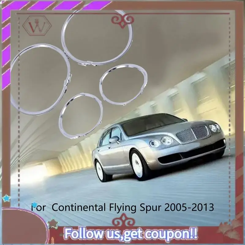 A57E-For Bentley Continental Flying Spur 2005-2013 Headlight Chrome Ring 3W5807763,3W5807768,4W0807834A, 4W0807824A