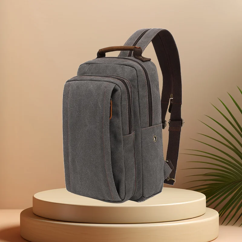 CFUN YA-Sac de poitrine en toile pour hommes, sac à dos d'escalade, sac à bandoulière, sac à dos de randonnée, sports de plein air, tendance de la mode, 2024