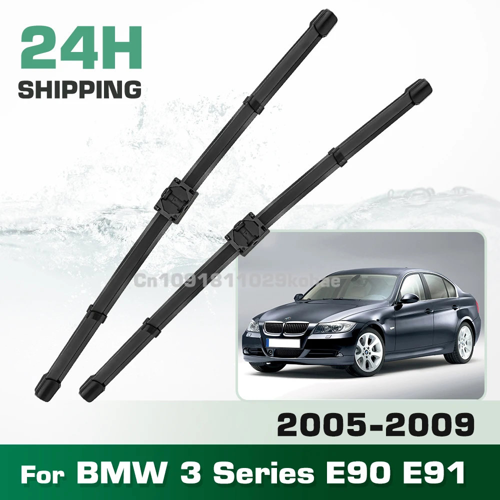 For BMW 3 Series E90 E91 2005-2009 2006 2007 2008 LHD&RHD Front Wiper Blades Windshield Windscreen Window Brush 24\