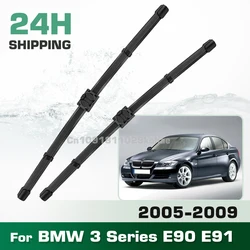 For BMW 3 Series E90 E91 2005-2009 2006 2007 2008 LHD&RHD Front Wiper Blades Windshield Windscreen Window Brush 24