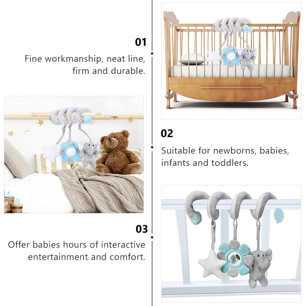 

1Pcs Animal Non Shed Soft Crib Hanging Infant Bed Interactive Play Hanging Crib