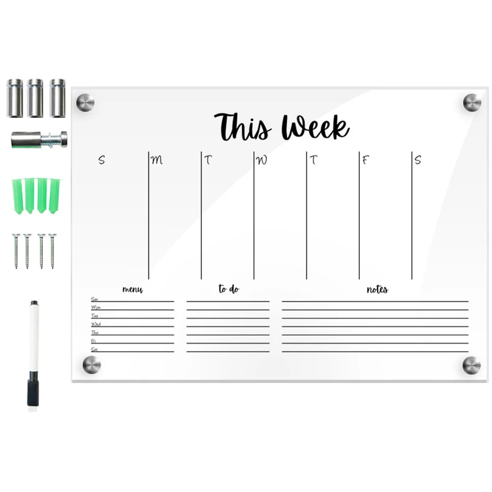 

Wall Planning Calendar Erasable Board Classroom Clear Monthly/weekly Transparent Planner