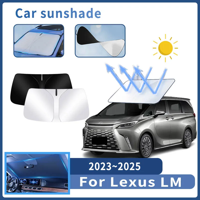 

Auto Parts For Lexus LM AW10 2023 2024 2025 Sunshade Windshield Sun Protection Heat Cover Summer Car Interior Accessories Tools