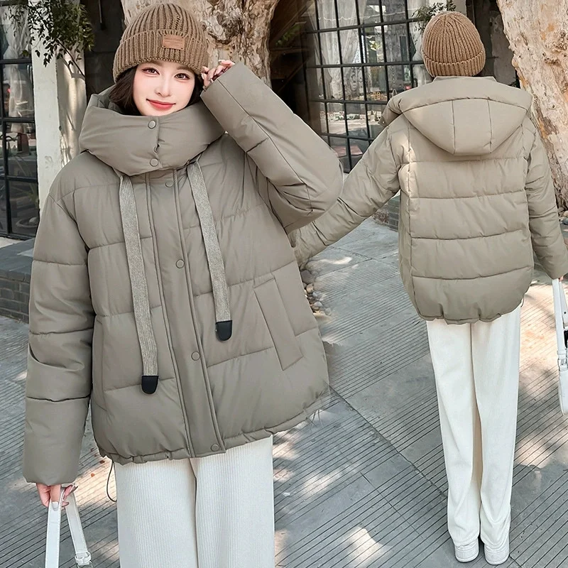 2026 Women Winter Jacket Windproof Down Cotton Coat Korean Loose Warm Thicken Cotton Padded Coat Female Parkas Outwear Overcoat