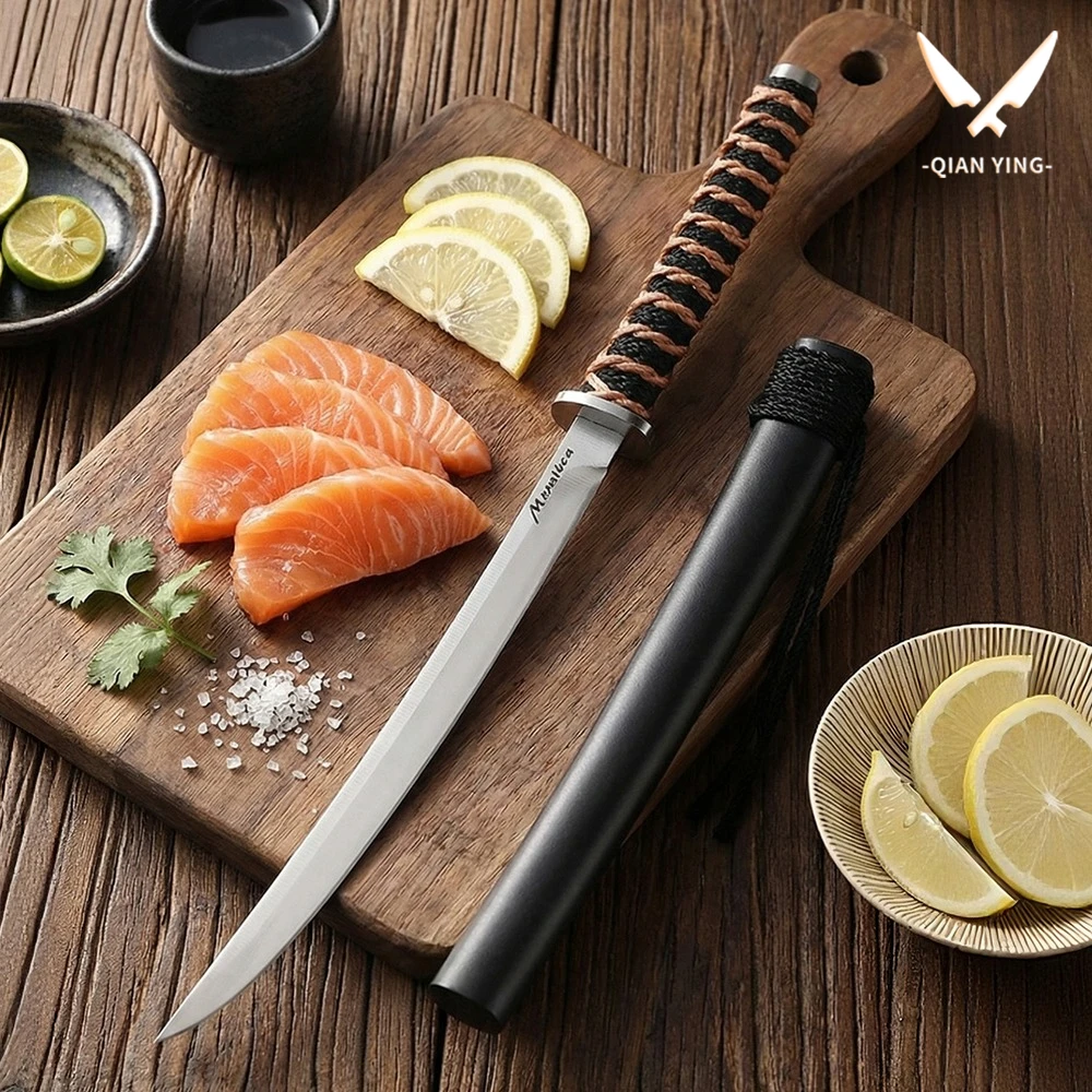 Cuchillo Sashimi profesional, cuchillo de Chef japonés para pescado crudo de Sushi, maquinilla de afeitar de acero inoxidable con alto contenido de carbono, herramientas de cocina con hoja afilada